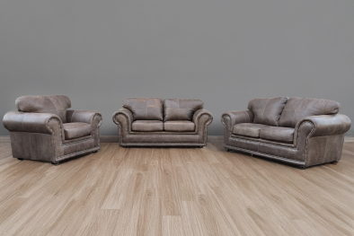 Afrikan 5 seater 3 piece set - W-Brown - Lifestyle