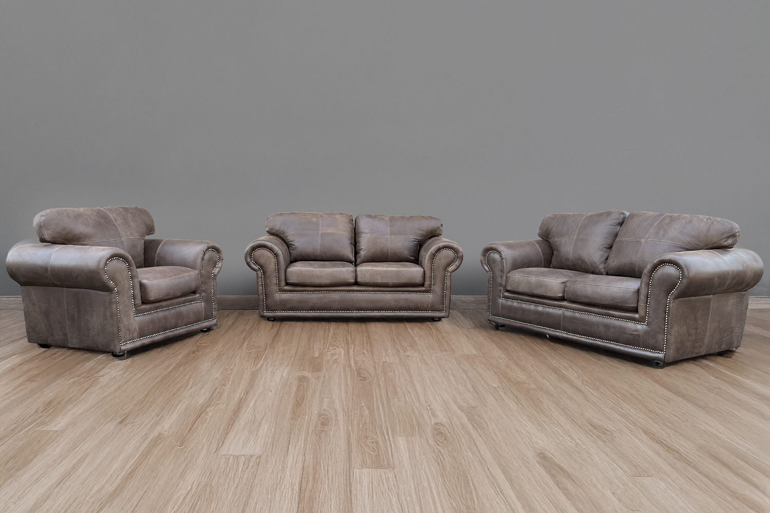 Afrikan 5 seater 3 piece set - W-Brown - Lifestyle