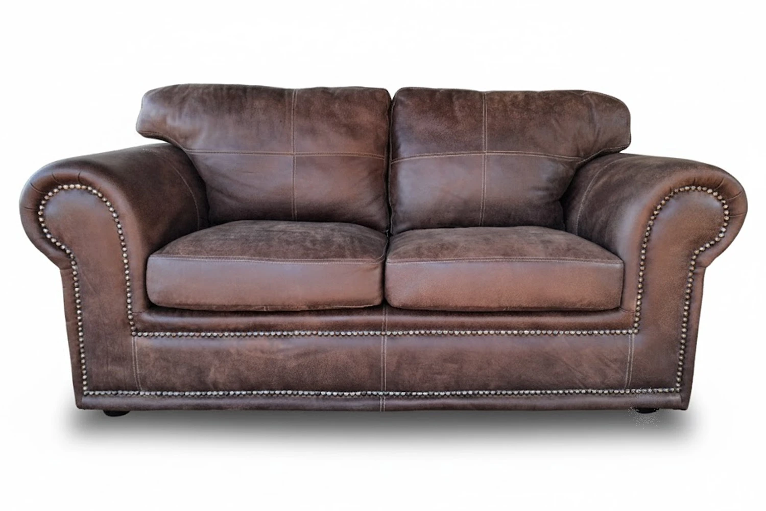 Afrikan Comfort Genuine Leather Sofa 2-Seater (Exotic Brown)