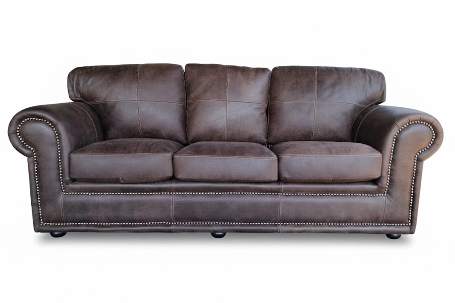 Afrikan Comfort Genuine Leather Sofa 3-Seater (Exotic Brown)
