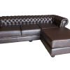 Chessman Comfort 3 seater Universal Chaise - Full leather brown