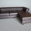 Chessman Comfort 3 seater Universal Chaise - Full leather brown - Lifestyle