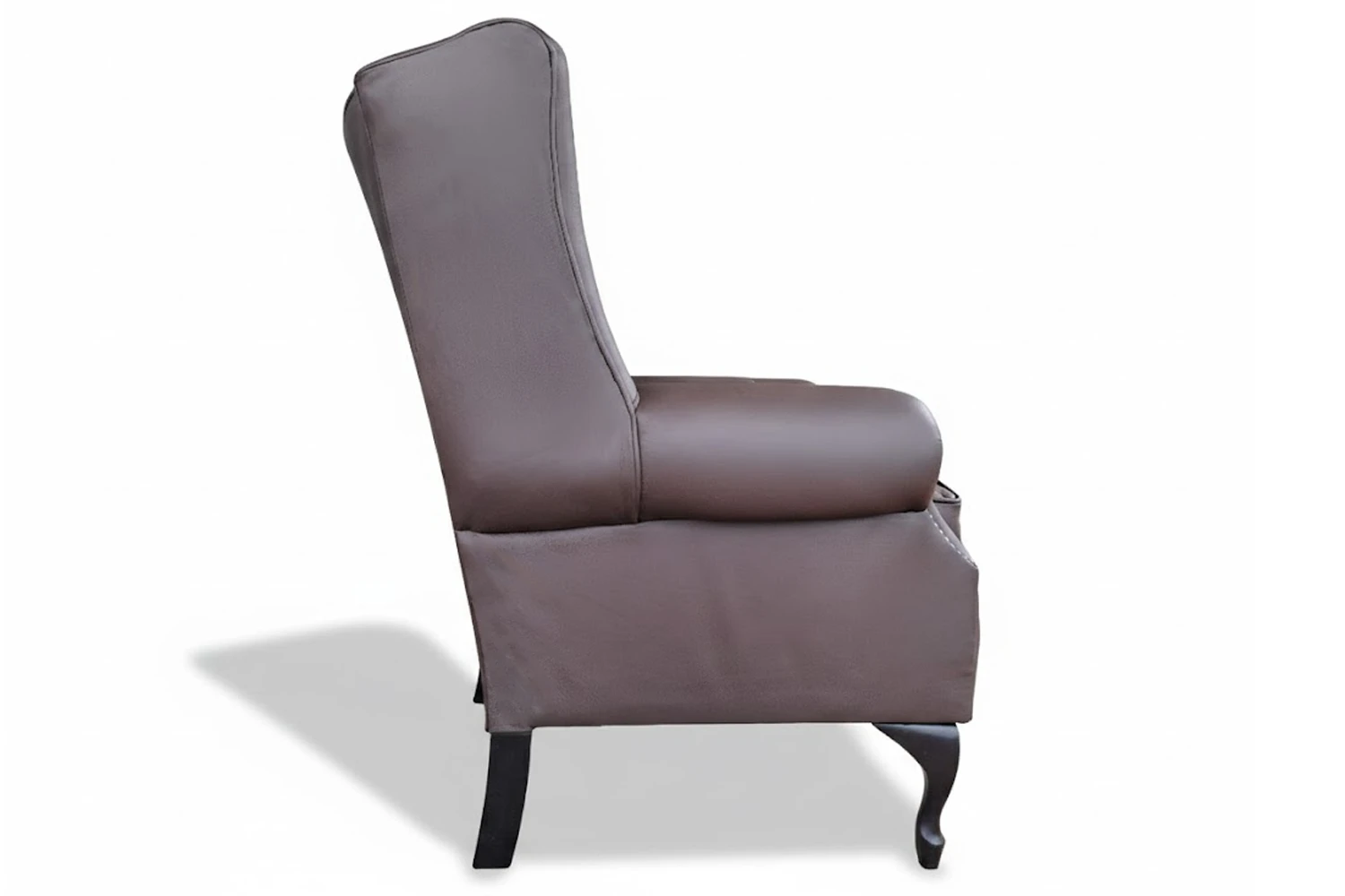 Classica Comfort Genuine Leather Wingback Chair (Brown)