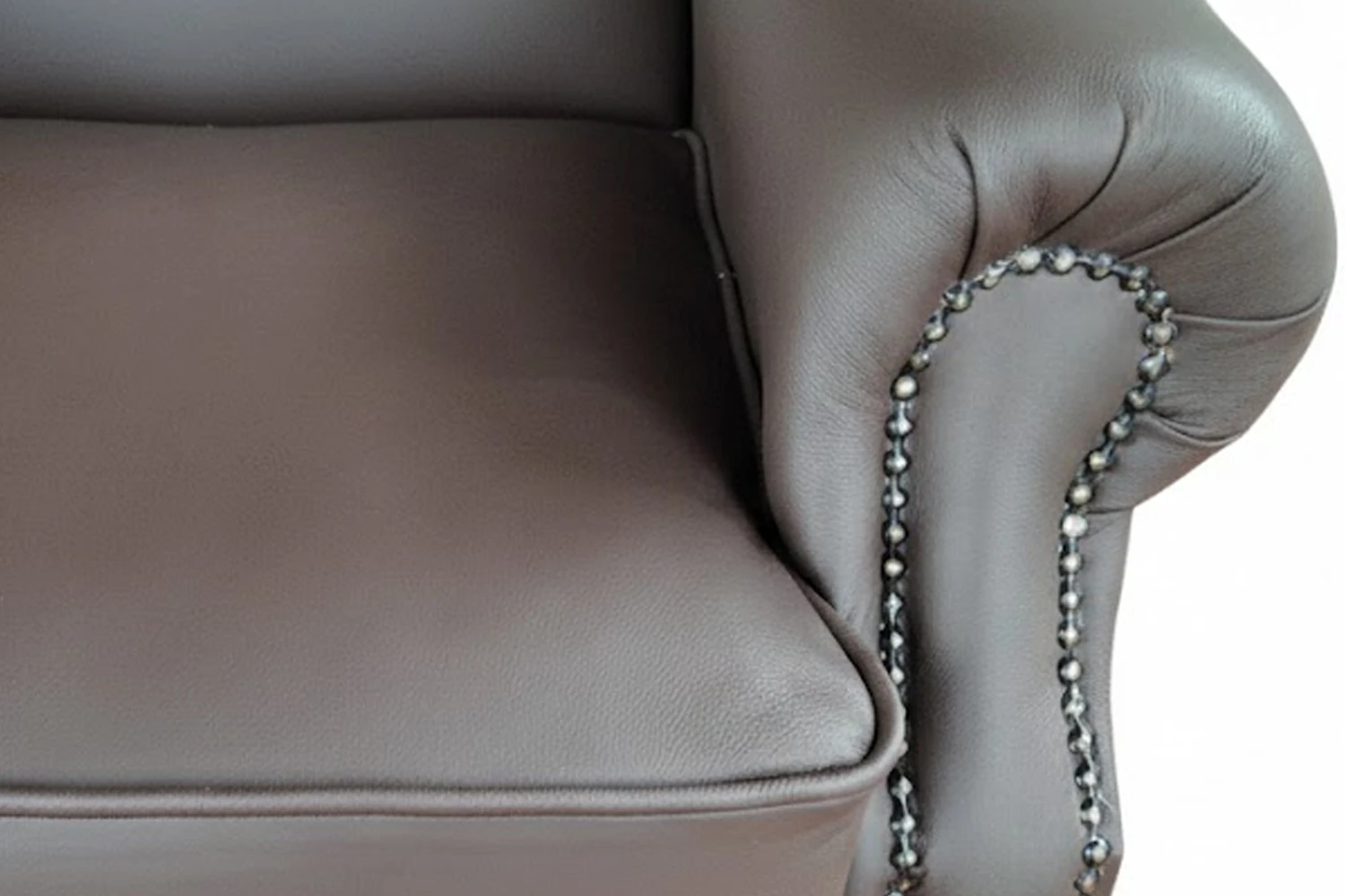 Classica Comfort Genuine Leather Wingback Chair (Brown)