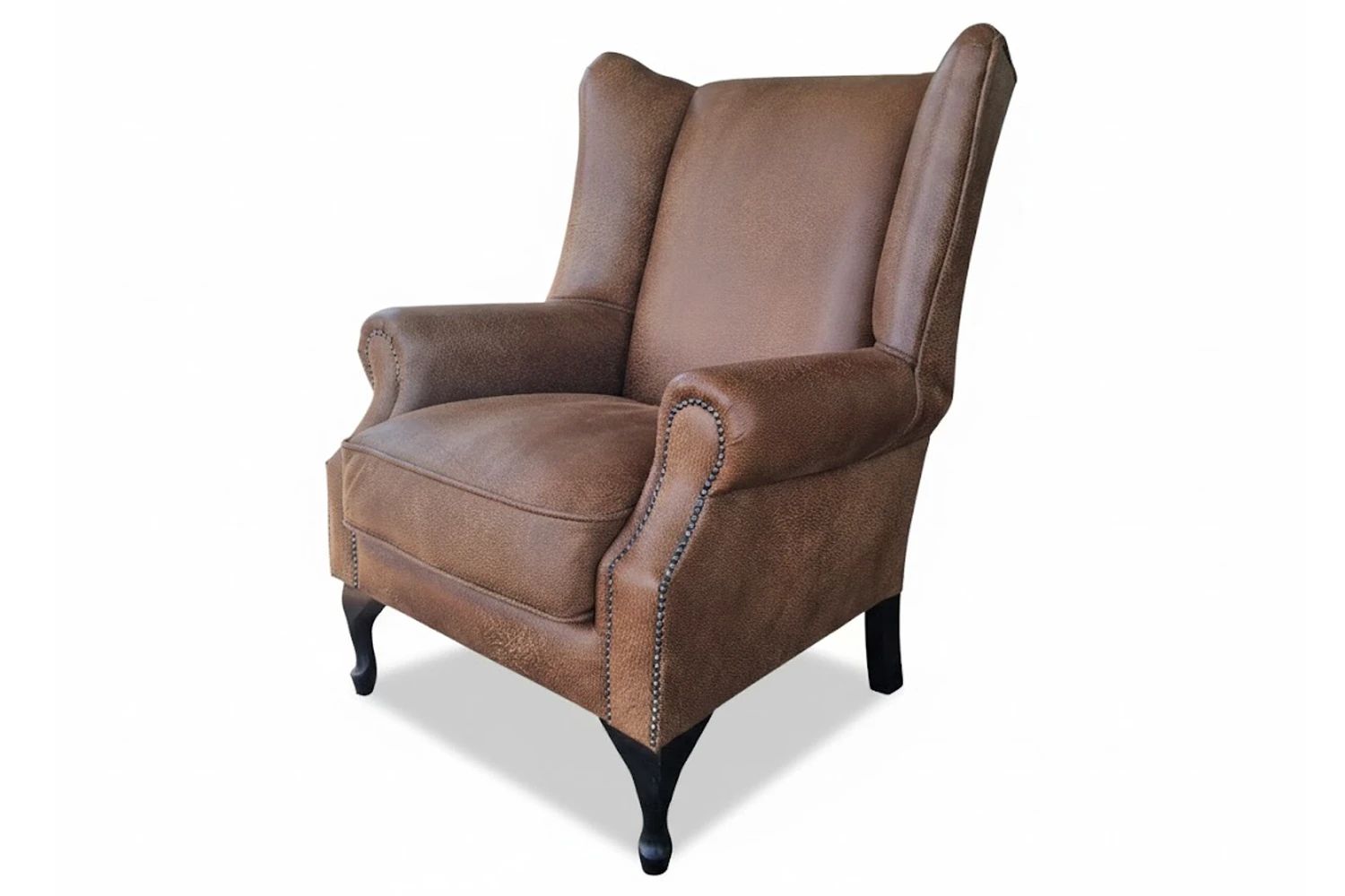 Classica Comfort Genuine Leather Wingback Chair (Exotic Brandy)