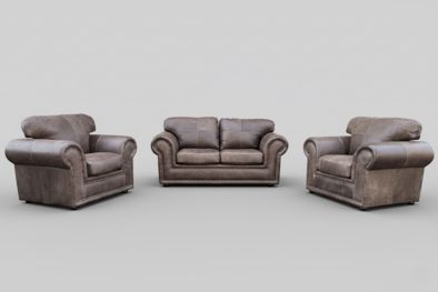 Genuine Full Leather 3 Piece Set (Afrikan Comfort 2 X 1 Seater and 2 Seater)