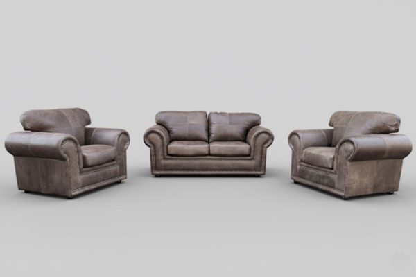 Genuine Full Leather 3 Piece Set (Afrikan Comfort 2 X 1 Seater and 2 Seater)