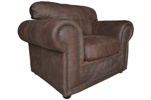 Genuine Full Leather Afrikan Comfort Armchair - Exotic W-Brown