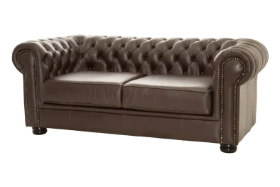 Genuine Full Leather Chessman Comfort 2 Seater 2100 wide –Brown (XL deep seat)