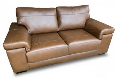 Genuine Full Leather Life Comfort 2 Seater couch Exotic Chestnut