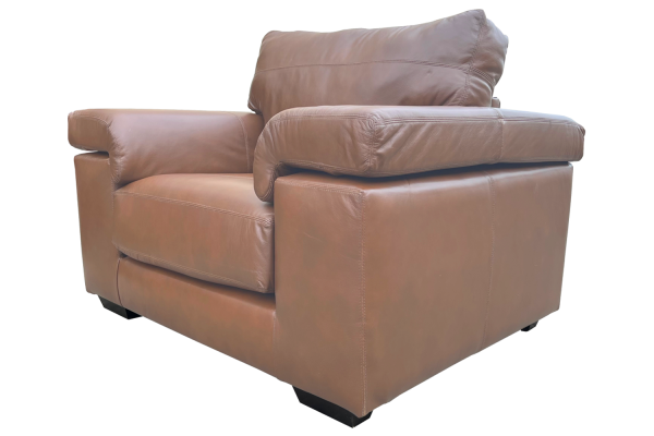Genuine Full Leather Life Comfort Armchair Exotic Chestnut