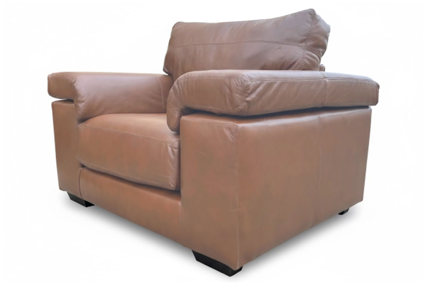 Genuine Full Leather Life Comfort Armchair Exotic Chestnut