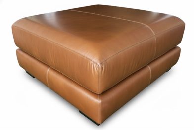 Genuine Full Leather Life Comfort Modular Ottoman Exotic Chestnut