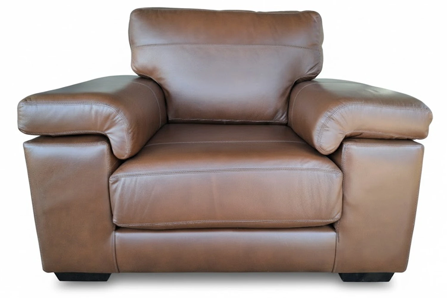 Life Comfort Genuine Leather Armchair (Vintage Cigar)