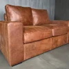 Mode Comfort 2 Seater Couch - Exotic genuine Full Leather Brandy