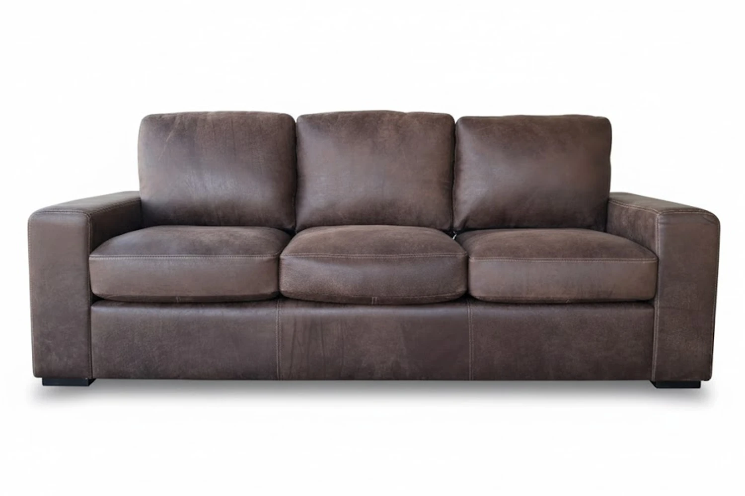Mode Comfort Genuine Leather Sofa 3-Seater (Exotic Brown)