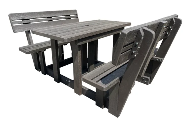 Picnic table 4 seater plus backs (RECYCLED PLASTIC)