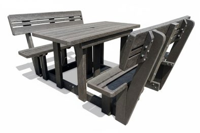 Picnic table 4 seater plus backs (Recycled Plastic)
