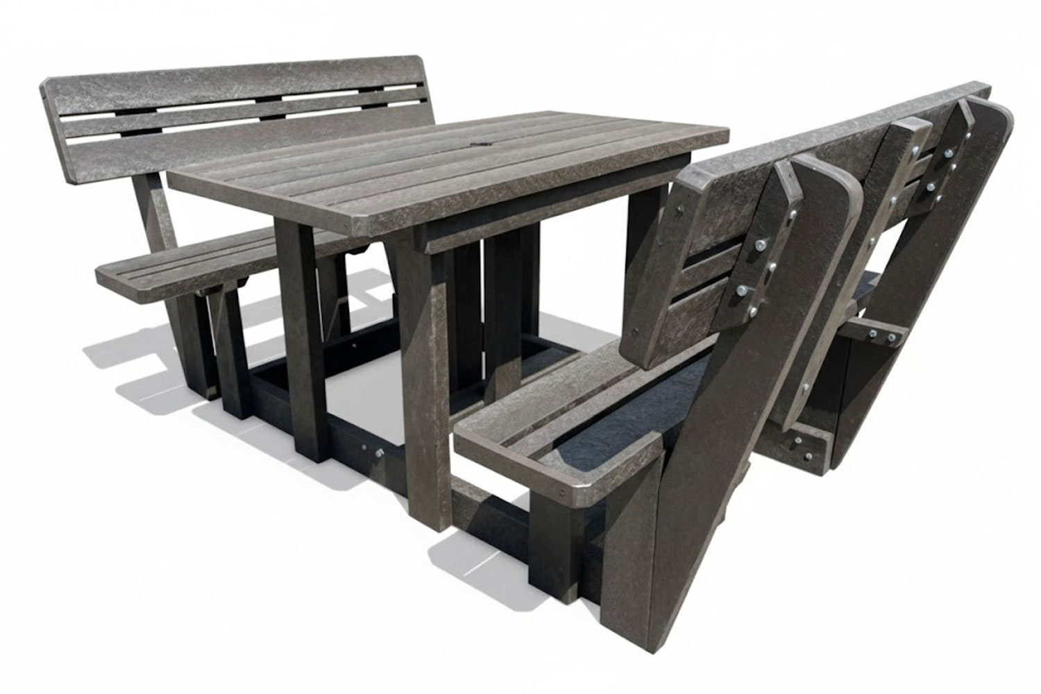 Picnic table 4 seater plus backs (Recycled Plastic)