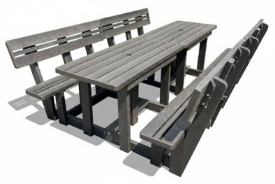 Picnic table 8 seater plus backs (RECYCLED PLASTIC)