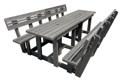 Picnic table 8 seater plus backs (RECYCLED PLASTIC)