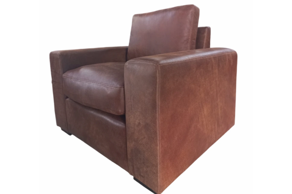 Genuine Full Leather Mode Comfort Armchair - Exotic Brandy