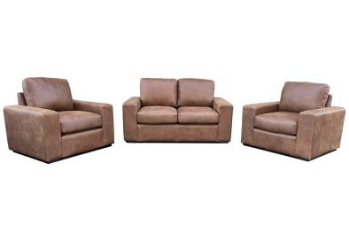 Mode 4 Seater 1,1,2 Couch Set - Brandy