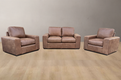 Mode 4 Seater 1,1,2 Couch Set - Brandy - Lifestyle