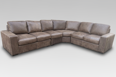 Mode 6 seater corner couch W-Brown LHF