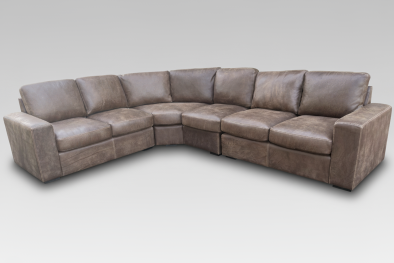Mode 6 seater corner couch W-Brown RHF