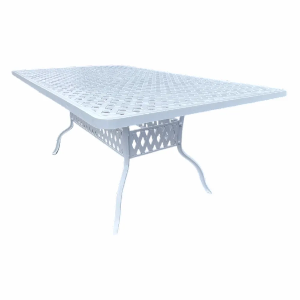 Aluminium Dining Table White