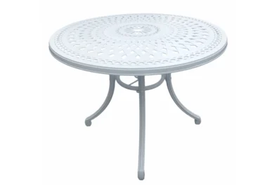 Aluminium 4 Seater Dining Table White 1000 Round