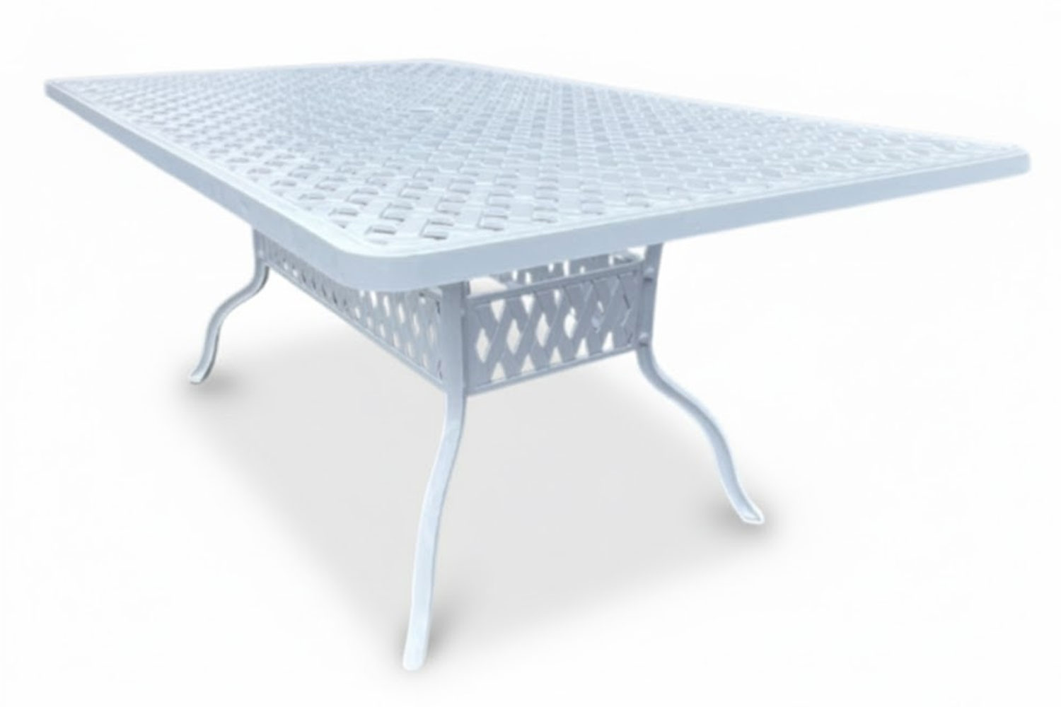 Aluminium 6 Seater Dining Table White 1830 Rectangle