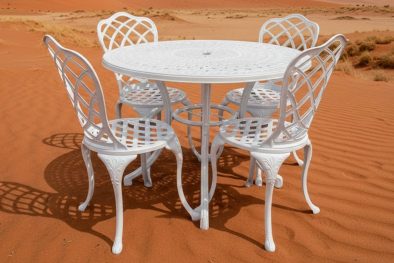Aluminium-Coral-4-Seater-Dining-Set-White