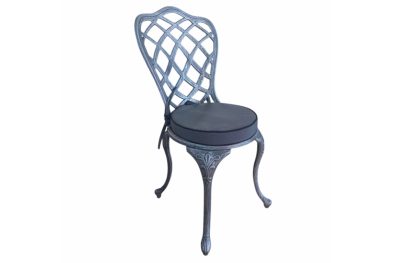 Aluminium-Coral-Dining-Chair-Silver-with-Charcoal-Cushion
