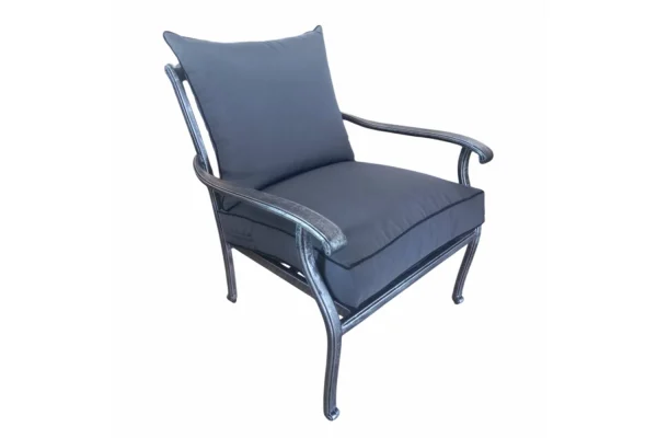 Aluminium Morris 1 Seater Silver with Charcoal Cushion