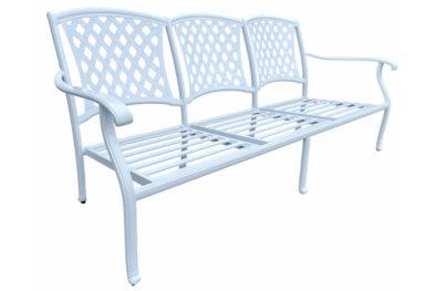 Aluminium-Morris-3-Seater-White