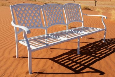 Aluminium-Morris-3-Seater-White