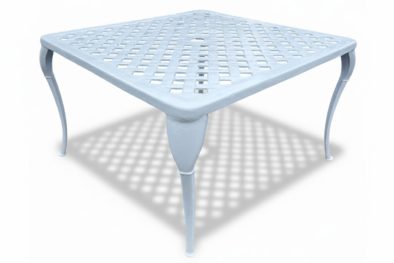 Aluminium Square 800mm Coffee Table White