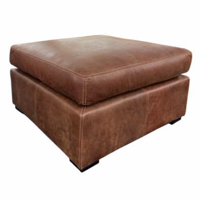 Genuine Full Leather Mode Comfort Ottoman - Exotic Brandy