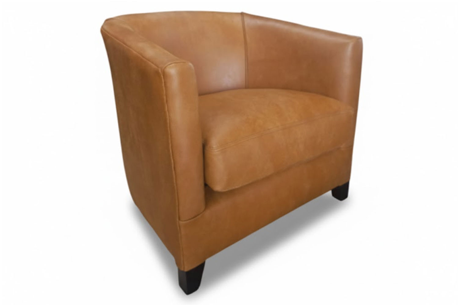 Genuine Full Leather Classica Tub Chair - Exotic W-Tan