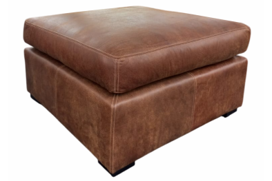 Genuine Full Leather Mode Comfort Ottoman - Exotic Brandy