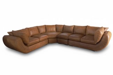 Genuine Full Leather Regale 6 Seater Corner Couch Special - Exotic Tan