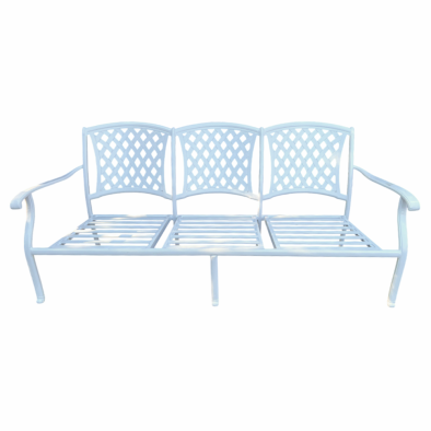 Aluminium Morris 3 Seater White