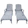 Aluminium Sun Lounger Silver Set - Image 2