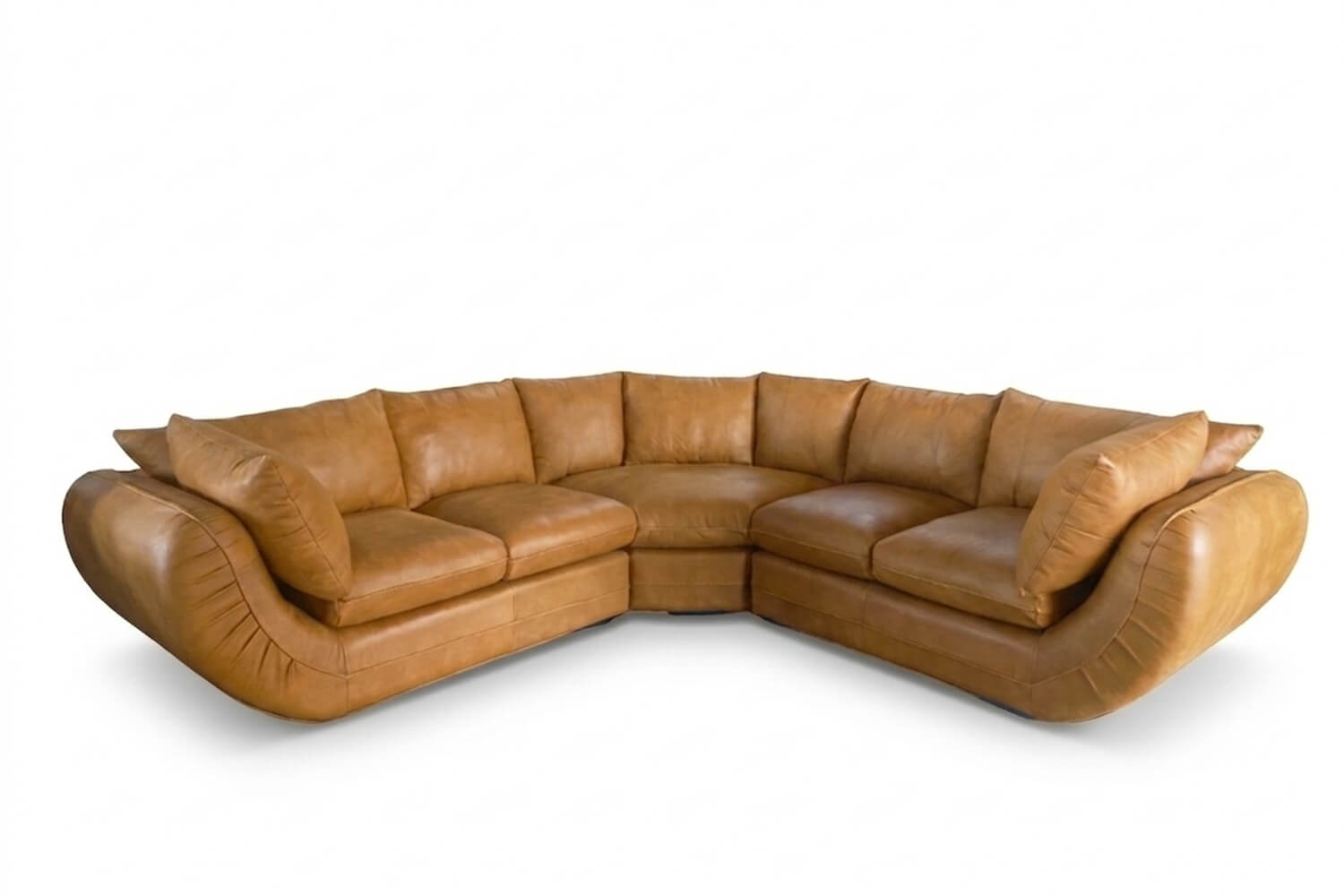 Regale Genuine Leather Corner Lounge 5-Seater (Exotic Tan)