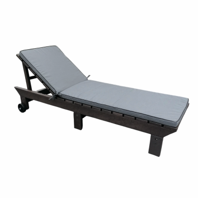 Royal Sun Lounger with Charcoal Cushion (Recycled Plastic- Brown)