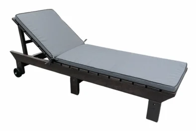 Royal Sun Lounger with Charcoal Cushion (Recycled Plastic- Brown)