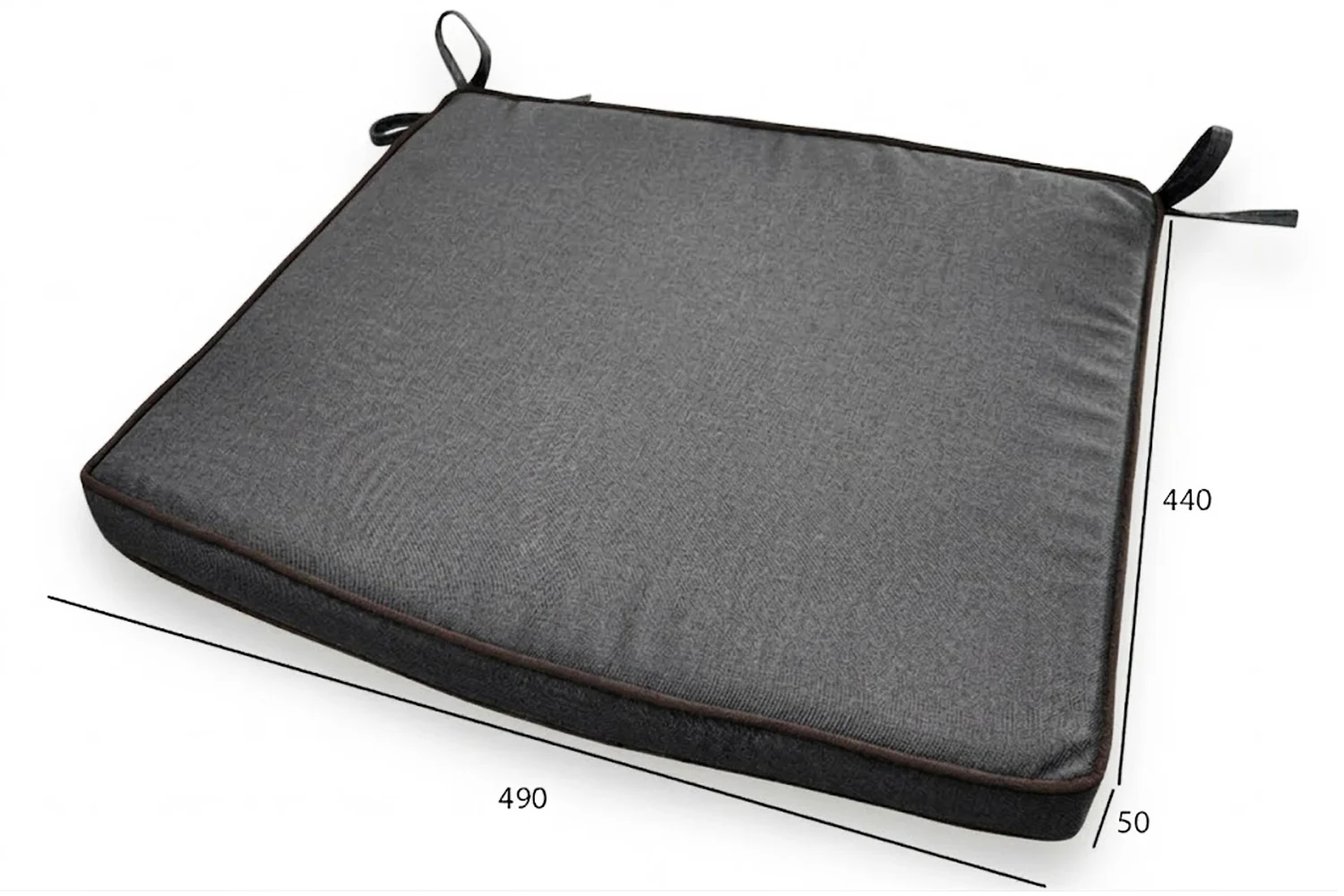 Universal Outdoor Seat Cushion (Deluxe Charcoal)