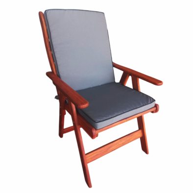 Armchair Seat & Back Outdoor Cushion Deluxe Charcoal (to fit Zambezi chair)